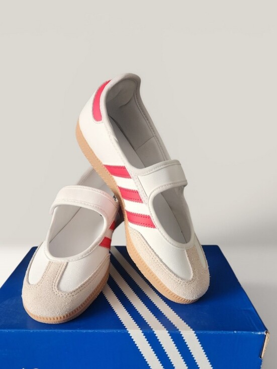 adidas Shoes - adidas White and Pink Women's Mary Jane Sneakers